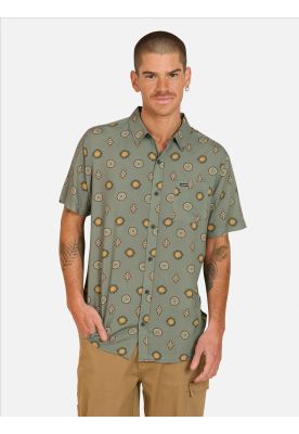 Camisa MC Peg Multicolor Hombre Volcom