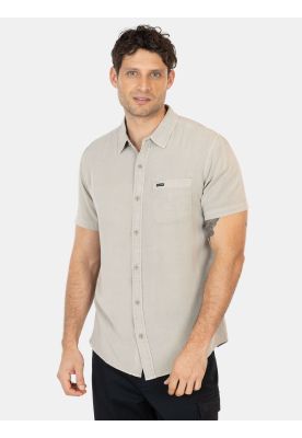 Camisa MC Barlo Beige Hombre Volcom