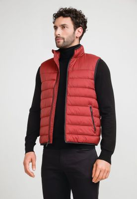 Parka Hombre Sin Mangas Acolchada Rojo