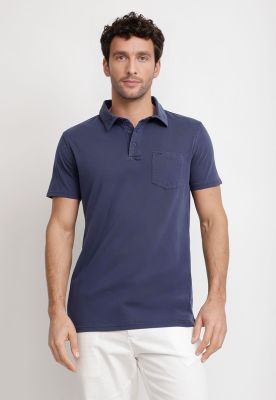 Polera Polo 100% Algodón Pima Marc Azul Marino