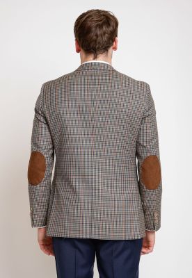 Imagen 2 del producto Chaqueta Formal Hombre Mezcla Lana Cuadros Slim Executive Beige