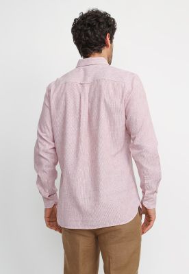 Imagen 2 del producto Camisa Rayada Lino Algodón Bruno Naranjo