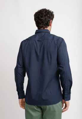 Imagen 2 del producto Camisa Lisa Algodón Basilio Azul Marino