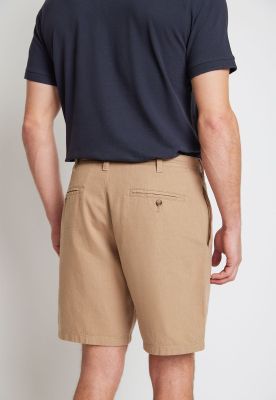 Imagen 2 del producto Bermuda Hombre Mezcla Algodón Lino Liso Slim Venus Arena