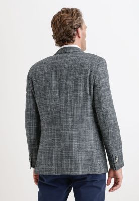 Imagen 2 del producto Chaqueta Formal Hombre Mezcla Lana Seda Fantasía Slim Sartorial Verde