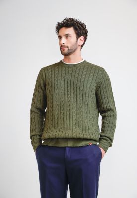 Sweater Hombre Trenzado Phantom Verde