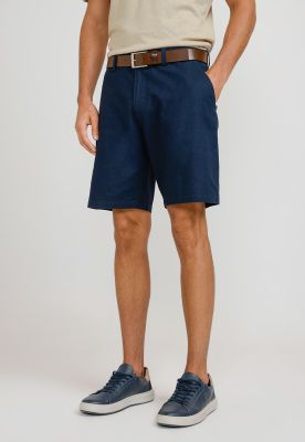 Bermuda Lino Venus Azul Marino