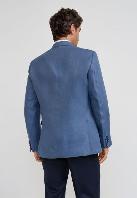 Imagen 2 del producto Chaqueta Hombre Formal Cruzada Lino Mix&Color Azul