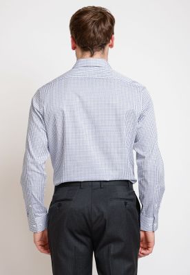 Imagen 2 del producto Camisa Formal Hombre Algodón Cuadros Regular Classic Blanco/Azul
