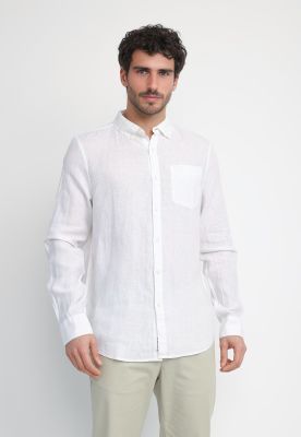 Imagen 1 del producto Camisa Hombre Lino Blanca OPWB0400