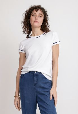 Polera Mujer Jazmin Viscosa Blanco