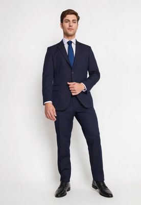 Traje Formal Básico Regular Twill Navy