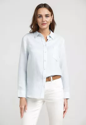 Blusa Mujer Cea Lino Celeste