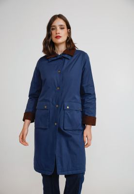 Imagen 1 del producto Parka Larga Mujer Algodón Y Poliéster Azul