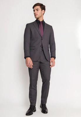 Traje Formal Básico Slim Fantasía Marengo