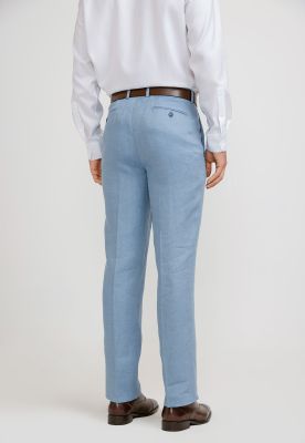 Imagen 2 del producto Pantalón Hombre Formal Lino Mix&Color Celeste