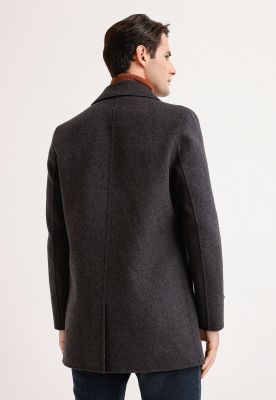 Imagen 2 del producto Abrigo Liso Lana Gris Melange