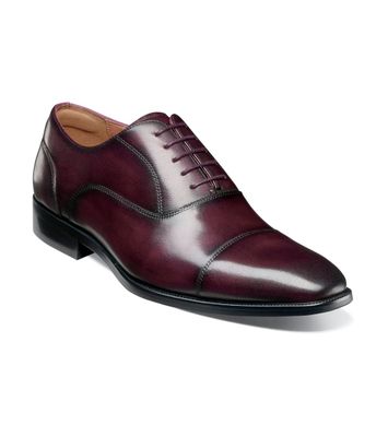 Zapatos Formal Hombre Sorrento Lux Cap Toe Bal Burdeo