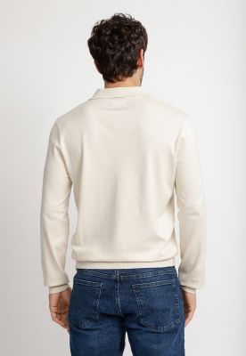 Imagen 2 del producto Sweater Hombre Cuello Polo Beige 4KSG7217