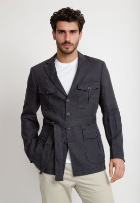 Chaqueta Hombre Lino Navy MARROQUI