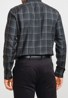 Imagen 2 del producto Camisa Hombre Cuadros Negro