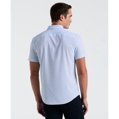 Imagen 2 del producto Camisa Hombre Manga Corta Estampada Azul Claro 4KSW7032