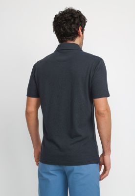 Imagen 2 del producto Polera Polo Lino Algodón Morrís Azul Marino