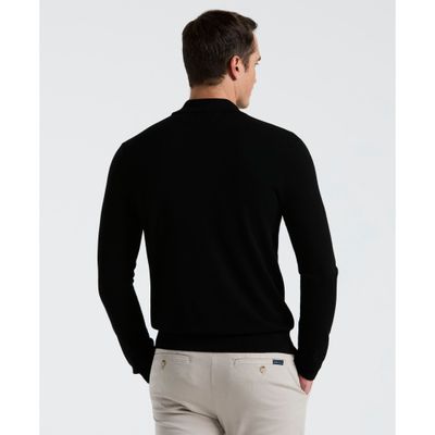 Imagen 2 del producto Sweater Hombre Cuello Polo Negro 4KSG7217