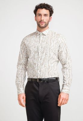 Imagen 1 del producto Camisa Hombre Estampada Stretch Beige