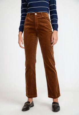 Pantalón Cotelé Mujer Nora Beige