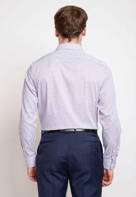 Imagen 2 del producto Camisa Formal Hombre Algodón Cuadros Regular Classic Lila