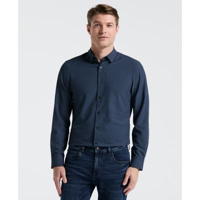 Imagen 1 del producto Camisa Hombre Total Stretch Estampada Navy 4KMW7030