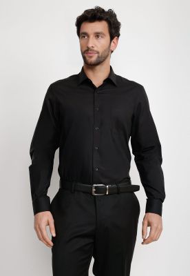 Camisa Hombre Formal Popelina Classic Negro