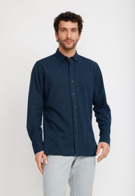 Imagen 1 del producto Camisa Lino Algodón Braulio Azul Marino