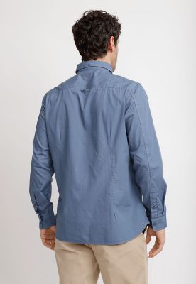 Imagen 2 del producto Camisa Lisa Algodón Basilio Petróleo