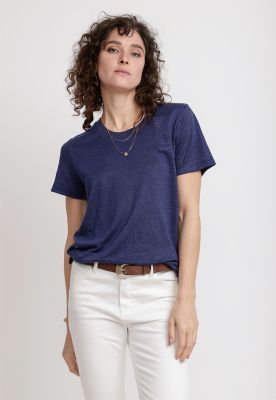 Polera Mujer Gantt Lino Navy
