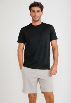 Polera Hombre Manga Corta Negro 4HFK7127