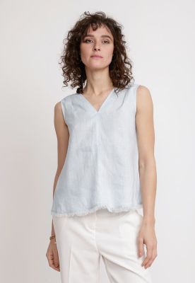 Blusa Mujer Gia Lino Celeste