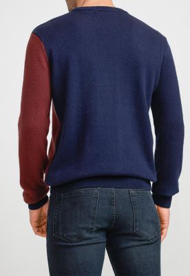 Imagen 2 del producto Sweater Hombre Cuello Redondo Navy Geométrico