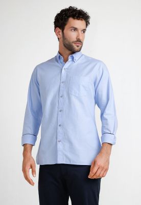 Camisa Oxford Hombre Blake Celeste
