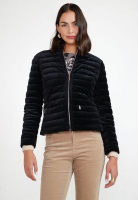 Parka Acolchada Mujer Algodón Negro