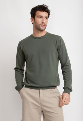 Sweater Cuello C Algodón Phelps Verde