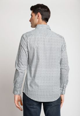 Imagen 2 del producto Camisa Hombre Stretch Estampada Blanco