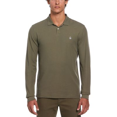 Polera Hombre Polo Manga Larga Militar