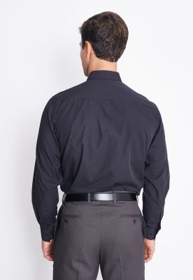 Imagen 2 del producto Camisa Formal Básica Lisa Regular Poplin Negro