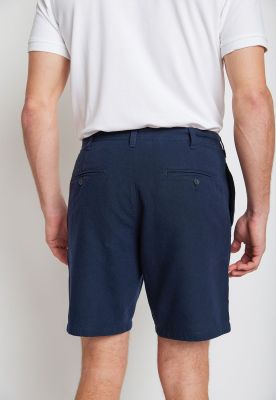 Imagen 2 del producto Bermuda Hombre Mezcla Algodón Lino Liso Slim Venus Azul Marino