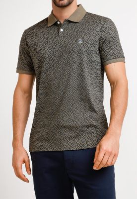 Polera Polo De Hombre Algodón Orgánico Estampado Militar
