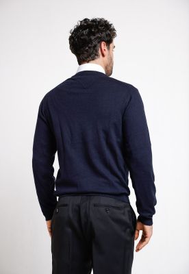Imagen 2 del producto Sweater Hombre Formal Cuello V Azul Marino
