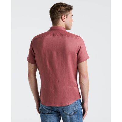 Imagen 2 del producto Camisa Hombre Lino Manga Corta Rouge 4KSW7059