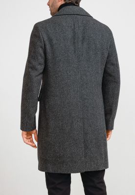 Imagen 2 del producto Abrigo Hombre Lana Espiga Negro